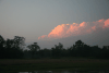 Clouds Glowing Evening Sun